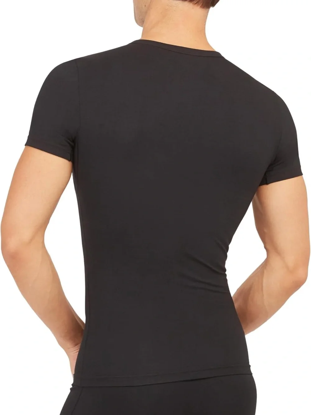 Spanx Men's Sculpt Cotton Spandex Crew Neck Undershirt.